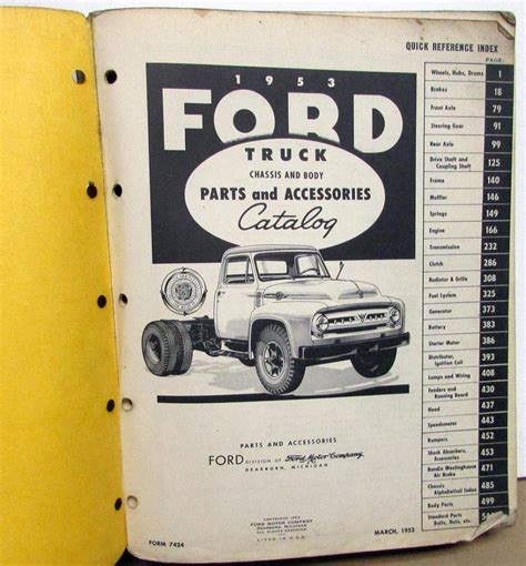 1953 Ford parts catalog